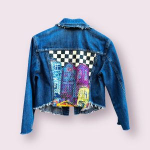 Geaca de blug cu colaj Oras Fantastic marime S