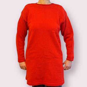 Tunica rosie tricotata manual marime M/L