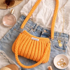 Geanta crosetata manual Galbena