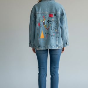Geaca din denim Abstract Face L/XL
