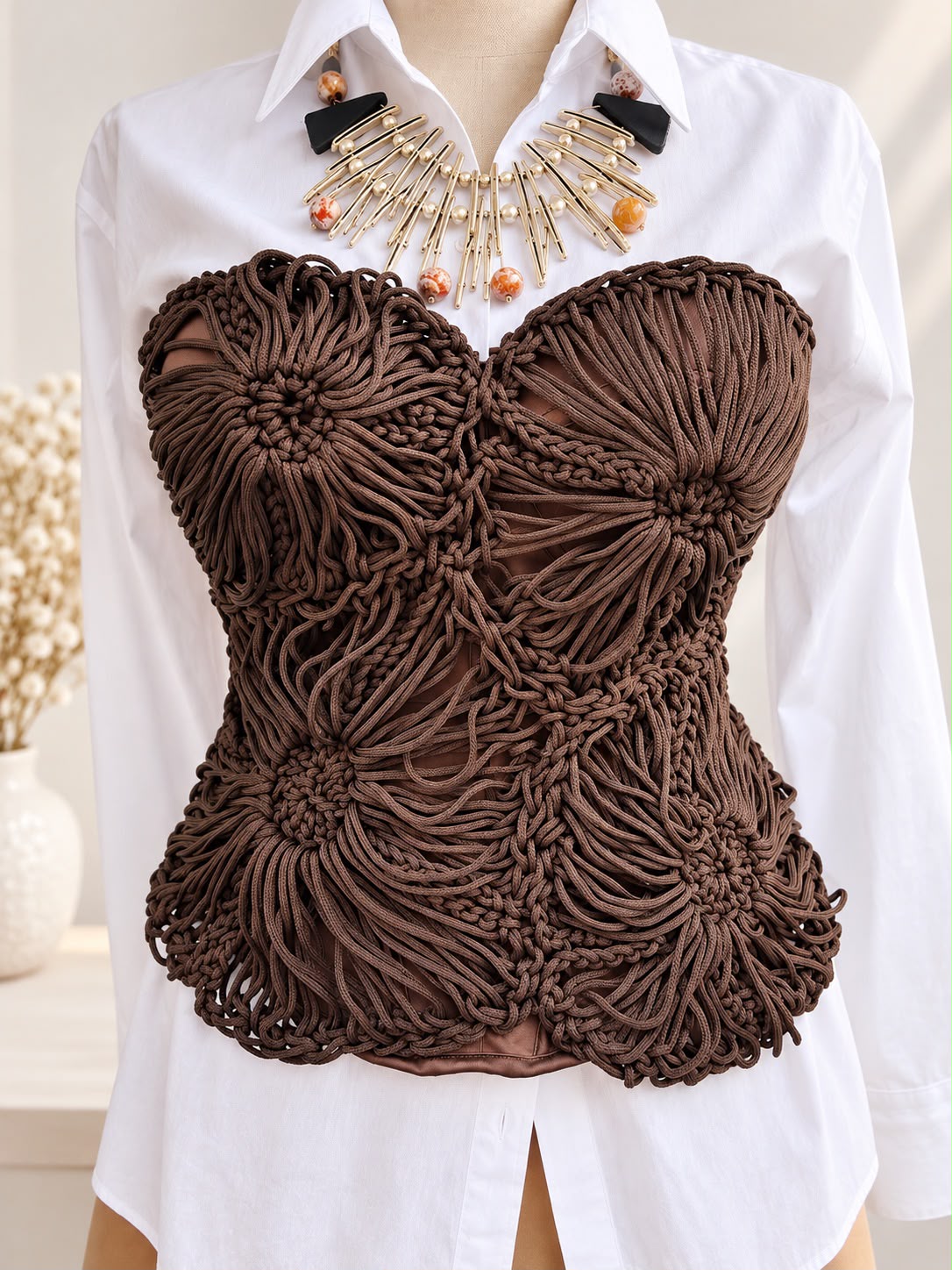 Corset unicat crosetat manual Marime M